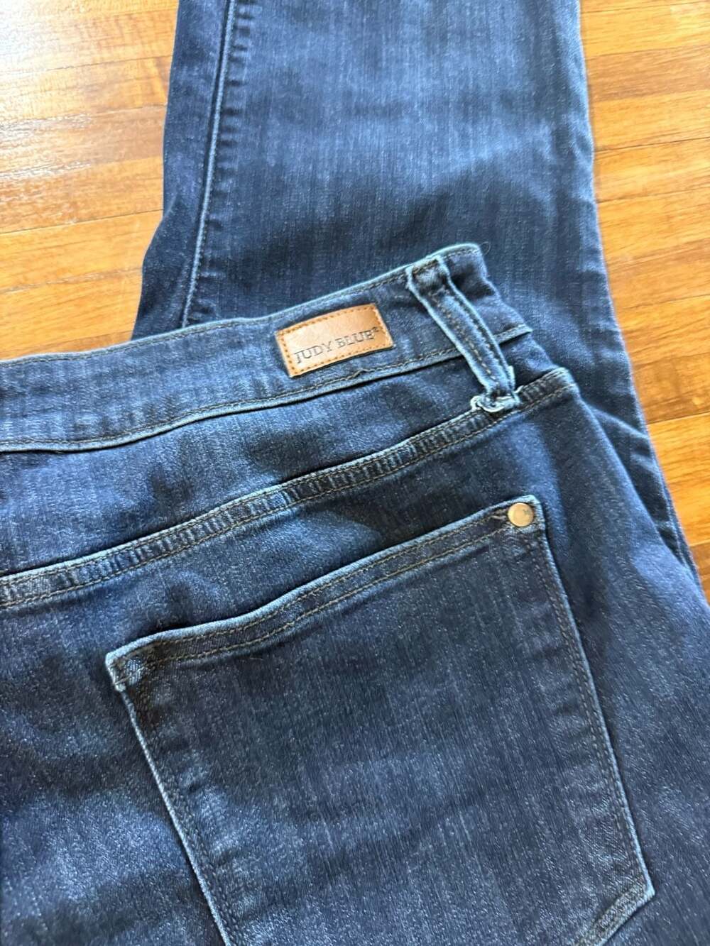 Judy Blue Skinny Fit High-Rise Button Fly Jeans, Size 18W, Dark Wash (g17) - Picture 6 of 6